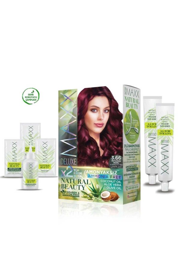 Natural Beauty Amonyaksız Saç Boyası 3.66 Patlıcan Moru