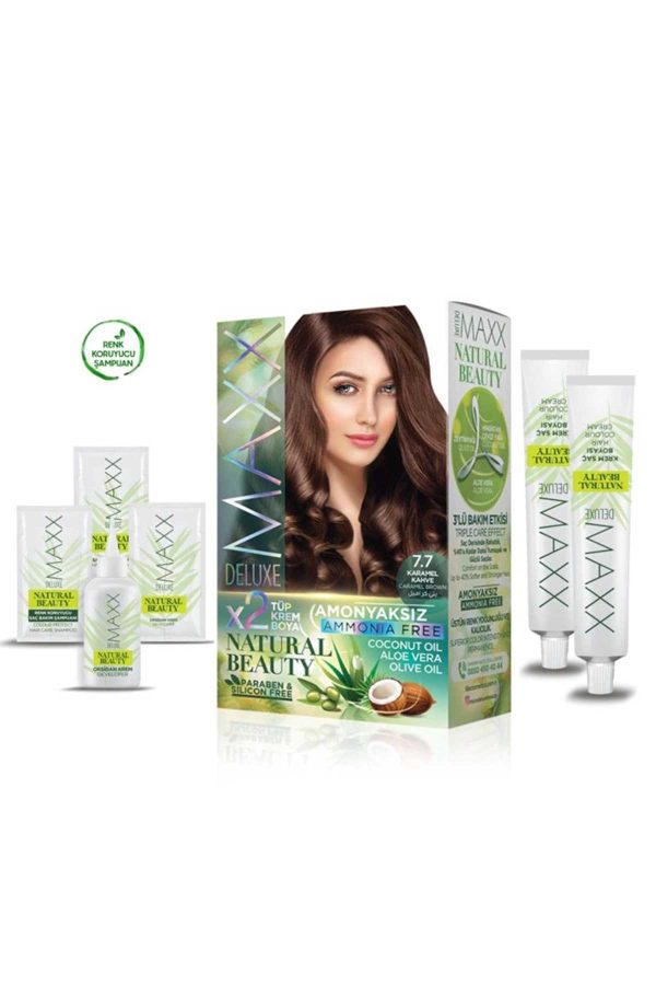 Natural Beauty Amonyaksız Saç Boyası 7.7 Karamel Kahve