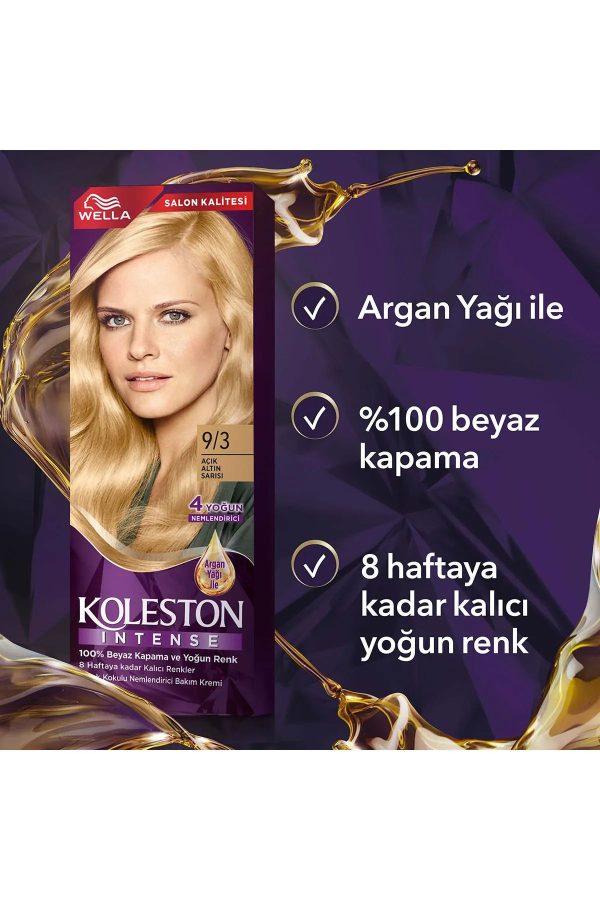 Koleston Intense Saç Boyası 9/3 Açık Altın Sarısı - Salon Kalitesi