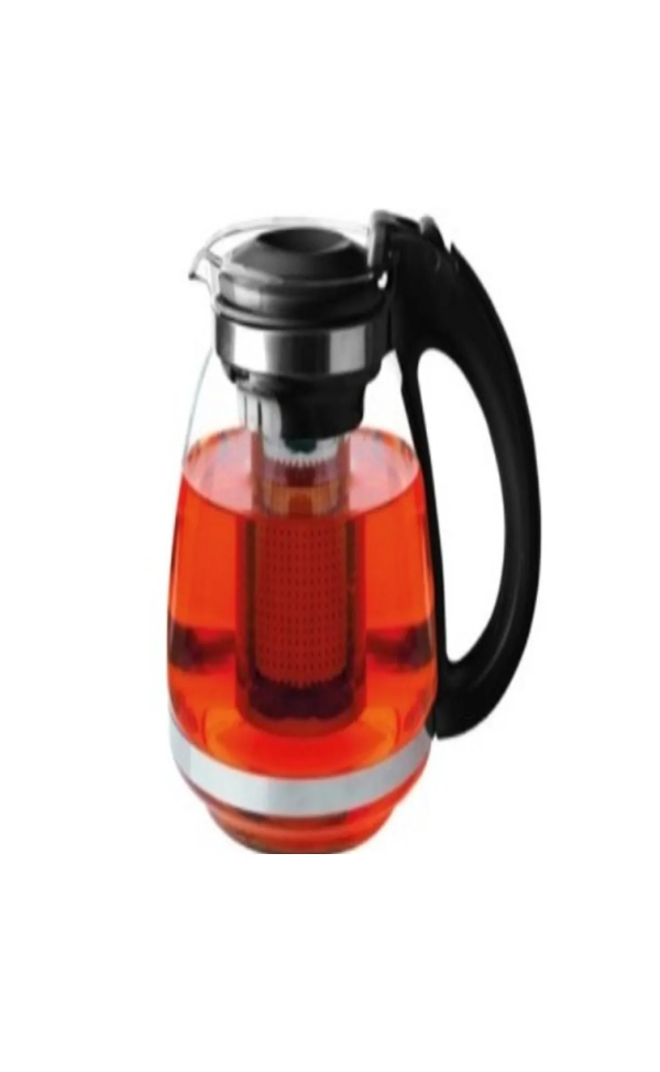 Çelik Süzgeçli Cam Çaycı Servis Demlik 1500 Ml. Royaleks-7488