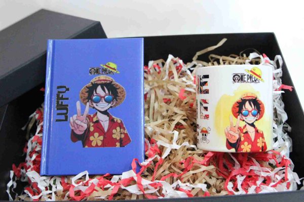 Luffy Temalı Kupa Bardak ve Defter Hediye Kutusu